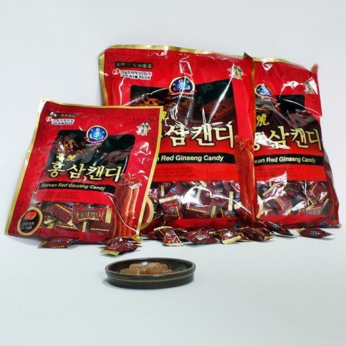 Korejska Premium Red Ginseng Candy (200gx3packs) 600g - Močan Red Ginseng Okus. Pomoč pri vnetem grlu, kašlju, osveževalcu dihanja