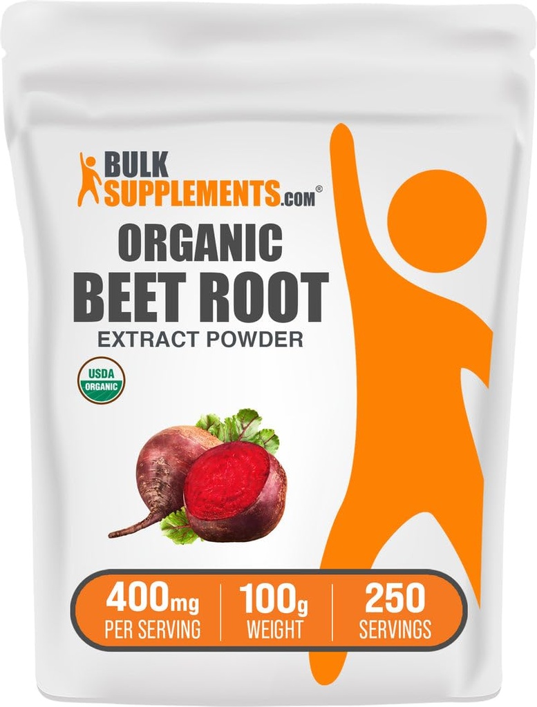 BulkSupplements.com Izvleček korenske pese v prahu - Pesa korenski prah, dodatek dušikov oksid - Vegan & Gluten Free, 400mg na serviranje, 100g (3.5 oz) (Pack of 1)