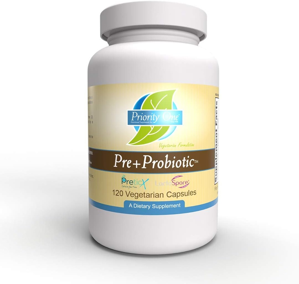 Prednostna ena Vitamini Pre+Probiotik 120 Vegetarian kapsule - Podpora za zdravo Gut Microflora* Klinična moč