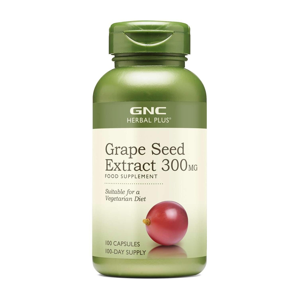 GNC zeliščni Plus grozdni ekstrakt 300mg dodatek, vegetarijanski, 100 Služabniki
