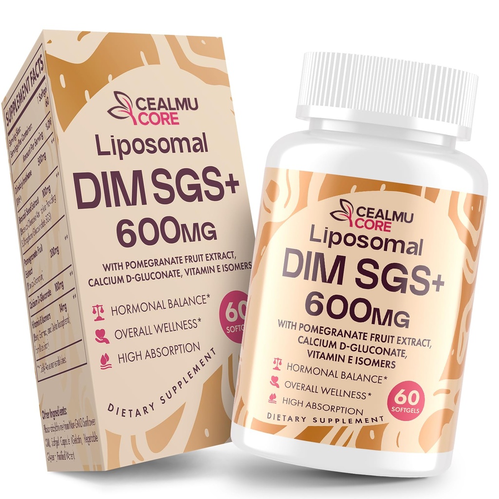 Liposomski DIM SGS dodatek - Hormonski dodatek za ženske in moške, estrogen dopolnila vsebuje Sulforaphane Glucosinolate, vitamin E, Pomegranate Fruit - Podpora Detox in antioksidant (1 pakiranje)