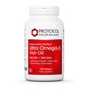 Protokol Ultra Omega-3-500mg EPA & 250mg DHA - Ribje olje za podporo možganov, zdravje srca in živčevja* - EPA DHA Omega dodatek - Non-GMO & Halal - 180 Softgels