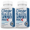 Upravičeni Laboratories (2 paket) Clear Nails Plus Max tablete 40 milijard CFU probiotik podpira močno zdravo las kože Nails 120 kapsul