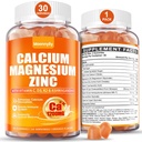 Kalcij 1200 mg z vitaminom D3 Gumiji za odrasle - kalcijev citrat z vitaminom D3 K2, magnezij, cink, boron, baker in Ashwagandha - dodatna absorpcija Kalcij dodatek za ženske moške