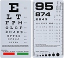 NOYOC 2 Pack Pocket Eye Chart, 2 v 1 Snellen & Rosenbaum Chart, 6,5x3.5 Inches, ročni dvojni strani Plastic Low Vision kartice za izpite (2 Pack 6 noge)