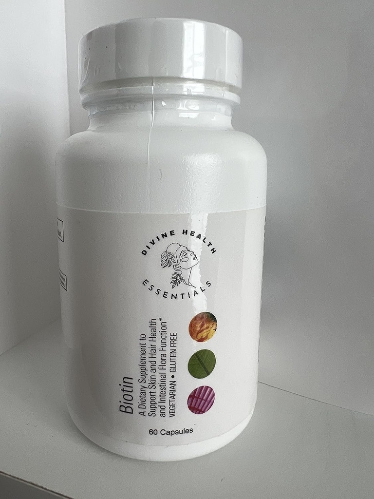Biotin - 2000 mcg - 60 kapsul podpira zdravje kože in las. Podpira telo Flora funkcijo vegetarijanec in gluten brezplačno