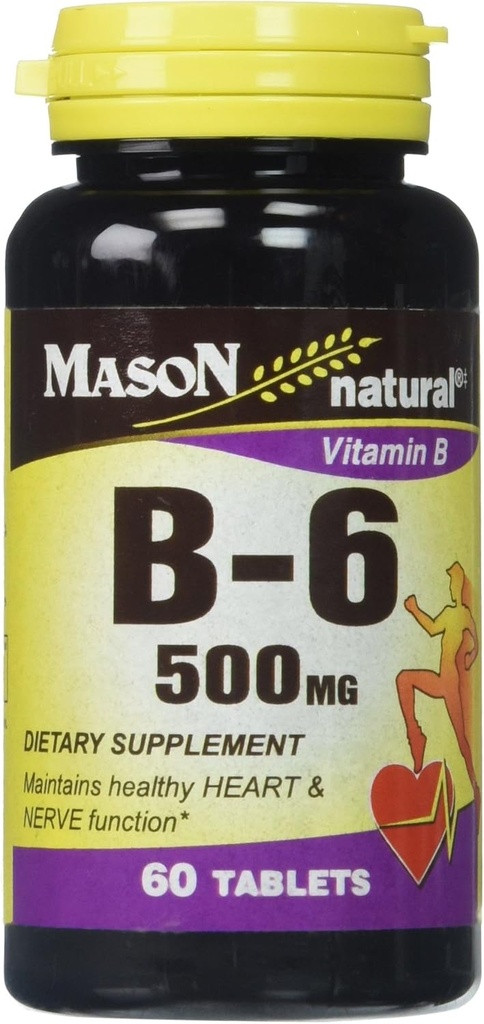 Mason Naturals Vitamin B-6 500 MG tablete - 60 ea