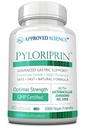 Odobrena znanost Pyloriprin - Napredna digestivna podpora za zdravo želodčno sluznico - cinkov L-karnozin, probiotik, brokoli sprout, degliciriziran Licorice - 60 kapsul - en mesec dobave - Vegan
