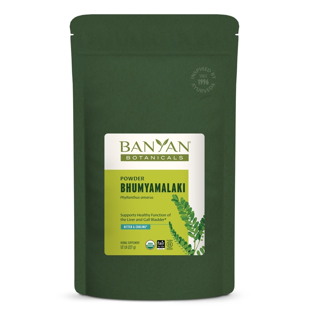 Banyan Botanicals Bhumyamalaki Powder – Organic Jetra Health Supplement* – Phyllanthus spp. – za naravno razstrupljanje in čiščenje jeter* – 1/2 Pound – Non GSO Trajno vir Vegan