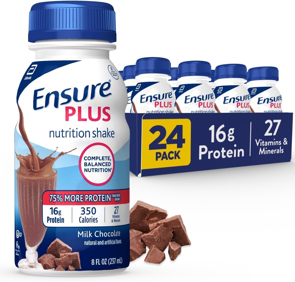 Zagotovite Plus Nutrition Shake z 16 Gram proteinov, Nadomestni obroki, Mlečna čokolada, 8 Fl Oz (Pack of 24)