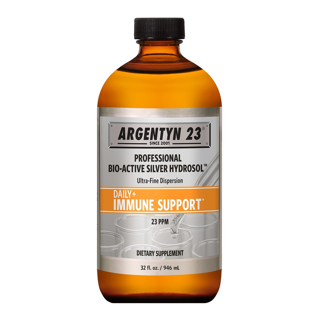 Argentyn 23 Professional Immune Support - koloidno srebro, bioaktivno srebro Hidrosol, 23 ppm, Tekoči Twist Top, 32 Fl Oz (946 ml)