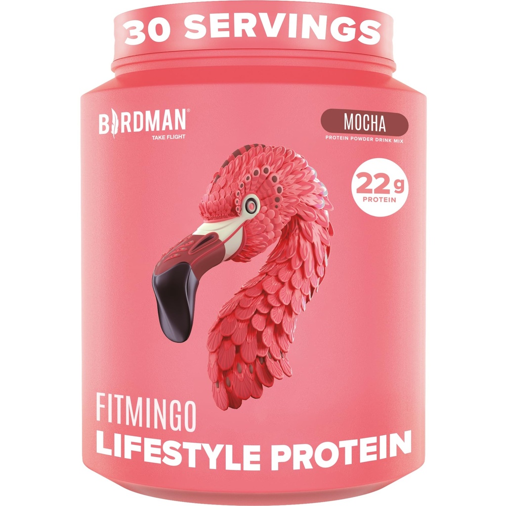 BIRDMAN Fitmingo Vegan Protein Powder z Inositol, Kolagen Boosters, Hyaluronska kislina in vitamini 