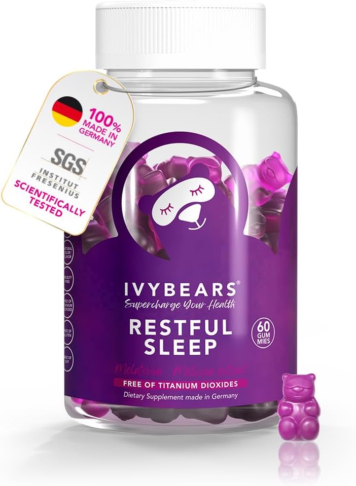 Hitro delujoči melatonin Gumies - 5 mg melatonin - 100% naravna aroma - z laktijem, L-teanino in limoninim balzamom - z AI pomočnikom za spanje - naravna podpora za spanje - Vegan - 60 kosov = 30 dni