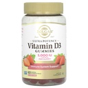 Solgar Vitamin D3 Gumiji za odrasle 5.000i.i.e. podpora ultrapotentnemu imunskemu sistemu za ženske in moške - okusna jagodna aroma, gluten in želatina brez Gummyja, 2 mesec dobave, 60 postrežbe, 2 g sladkorja