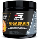 Granit Nutrition GigaBrain Nootropic Energy Powder – Cereboost, Alpha-GPC & ElevATP – Cognitive Focus dodatek za trajno energijo in učinkovitost – bela Breskvica, 30 Servings