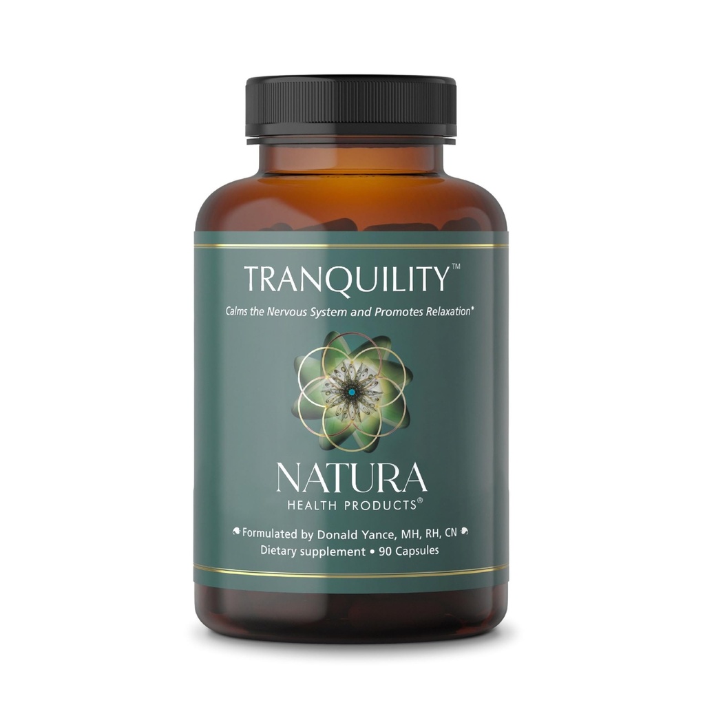 Nature Health Products Tranquility Supplement - Podpora Sprostitev - Featuring L-Theanine, Lemon Balm, Saffron, Kava, Skullcap, Sivka in strast cvet (90 kapsul)