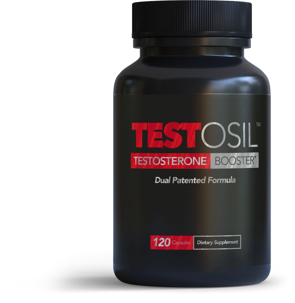 Vodilni Edge Health Testosil - Testosteron dopolnilo za moške – 120 Testosteron Booster kapsule z Ashwagandha, Fenugreek & D-Aspartična kislina – za energijo, zdravje mišic in podporo vitalnosti