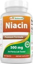 Best Naturals Niacin 500mg 250 tablete z flushing - imenuje tudi vitamin B3 (250 Število (Pack of 1))