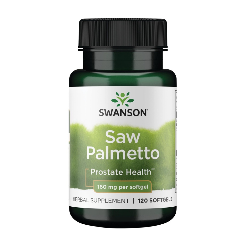 Swanson Saw Palmetto Men Prostata Zdravje Hormone Podpora Zdravje sečil 160 Milligrams 120 Sgels