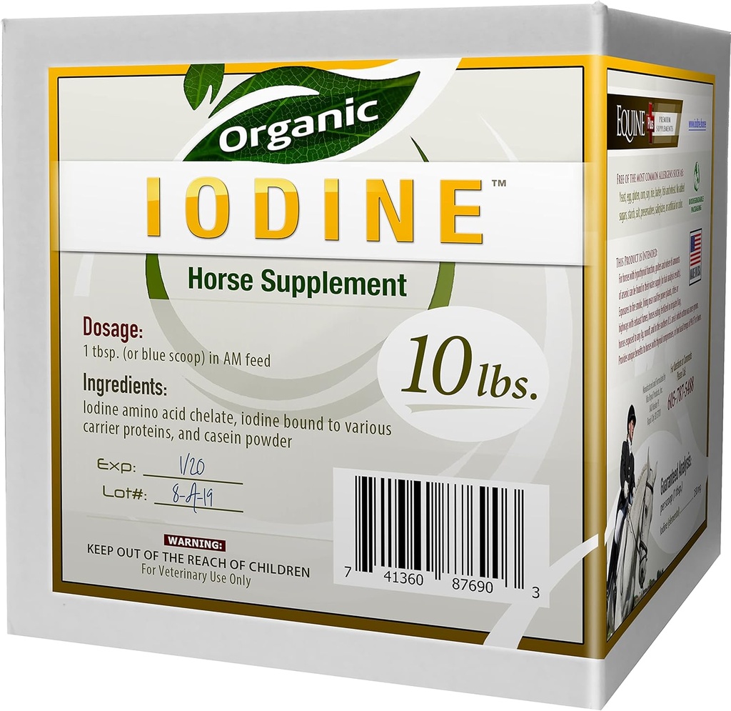 Organski jod 10 lbs. - prehranski dodatek za konje, živali - w/ 18 Aminokisline