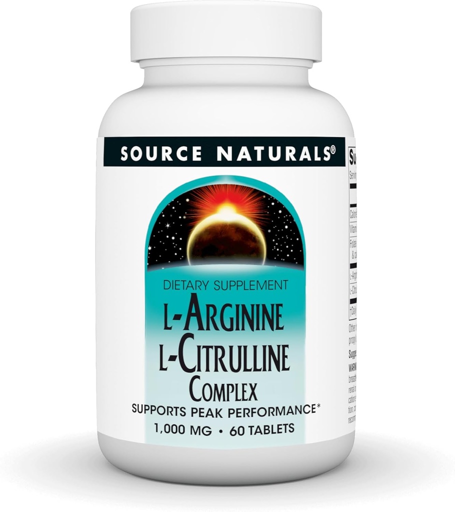 Vir Naturals L-Arginin L-Citrulin Complex 1000mg Essential Amino Acid dodatek - 60 tablet