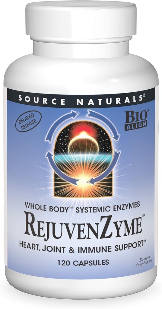 Vir Naturals RejuvenZyme - za srce, skupno in imuno podporo - 120 kapsul