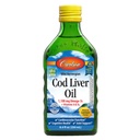 Carlson - Trska Jetrno olje, 1100 mg Omega-3, Tekoča ribje olje dopolnilo, Divji ujet norveški Arktika, Trajno Izvor nordijske tekočine, Lemon, 250 ml