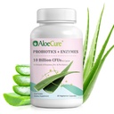 AloeCure Daily Probiotics 10 milijard CFU za prebavno podporo 8 sevi, 6 Prebiotiki in encimi - Prebavni dodatek z bromelainom za ženske in moške - Gut podpora, Prebavni Relief, 30 kap