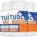 2000mg Tudca Jetra podpora dodatek, Tudca Bile sol z mlekom osat in NAC, 180 Kapsule za 90 dni, Podpora za jetra, razstrupljanje, imunski sistem