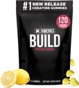 Xwerks zgraditi kreatinske Gumije za moške in ženske, 120 Count, 100% Čisti kreatin Monohidrat, limona Aromirani mišice stavbe Gumies 4g na strežbo, Pred vadbo Anti taljenje, 5000mg Skupaj Kreatin