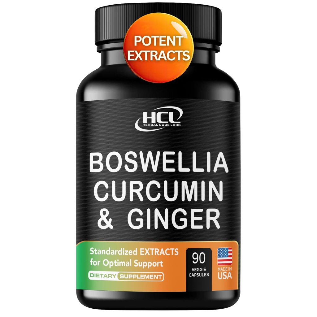 Boswellia Curcumin ingver extracts dodatek – močan 95% Curcuminoidi naravne podpore tablete za mobilnost in prilagodljivost – ekstra moč Boswelia z kurkumin organski ingver dodatek