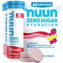 Nuun Zero Sugar Hydration Electrolyte Tablets - Magnesium, Calcium, Potassium, Chloride & Sodium, Light & Delicious Fruit Flavors, No Sugar, Gluten Free, Vegan, Mixed Berry 4 Pack (40 Servings Total)