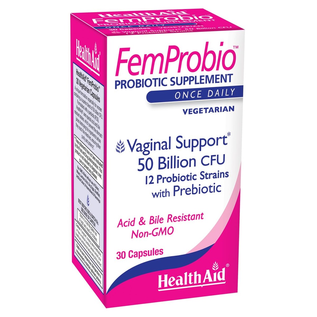 HealthAid FemProbio – enkrat na dan probiotik s prebiotično vlakno 