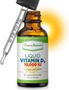 Moč po naravi Vitamin D3 Tekoče kapljice 10000 i.e. - Vitamin D3 z visoko gostoto za odrasle kosti in imunske podpore - Gluten-free, Non-GMO, Sugar-free Vitamin - Orange Flavor, 1 fl Oz (30 strežnice)