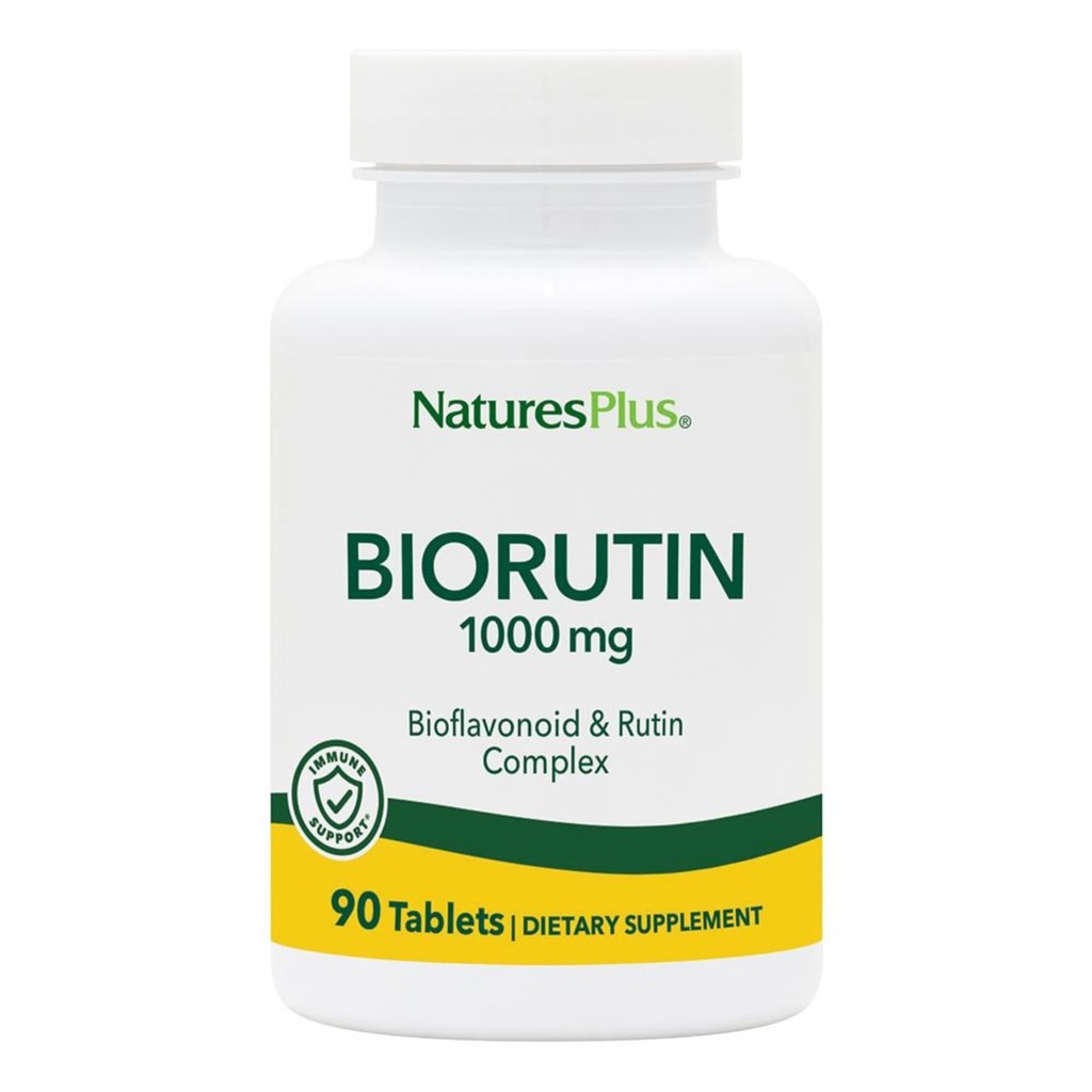 Nature Plus Biorutin 1000 mg - 90 tablet - Bioflavonoid & Rutin Complex - Podpira žilne funkcije in cirkulacijo - Vegetarian, Gluten Free - 90 serving