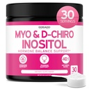Myo-Inositol & D-Chiro Inositol dodatek v prahu (2050mg na serviranje Ideal 40:1 Ratio Myo Inositol,30 Day Supply) za hormonsko ravnovesje za ženske in zdravje jajčnikov - tretja stranka Tested, Vegan & ZDA Made