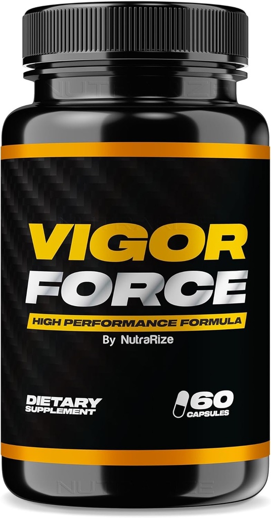 NutraRize Vigor Force za moške, visoko zmogljive moške kapsule, vse naravne prehrane dodatek za splošno zdravje in dobro počutje, uradne tablete 50 Pregled (60 kapsul)