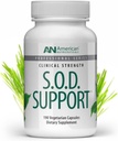 Ameriška nutricevtika – S.O.D. Podpora – 190 Kapsule – Podpora Naravna proizvodnja super oksidne dismutaze – Uničuje proste radikale, podpira znotrajcelično razstrupljanje in enostavno požiranje