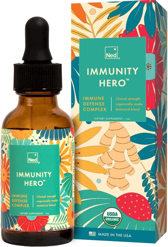 Ned Immunity HeroTM - Ekološka, Herbal Immune Support Supplement for Adults - Imune Booster with Echinacea in Astralagus