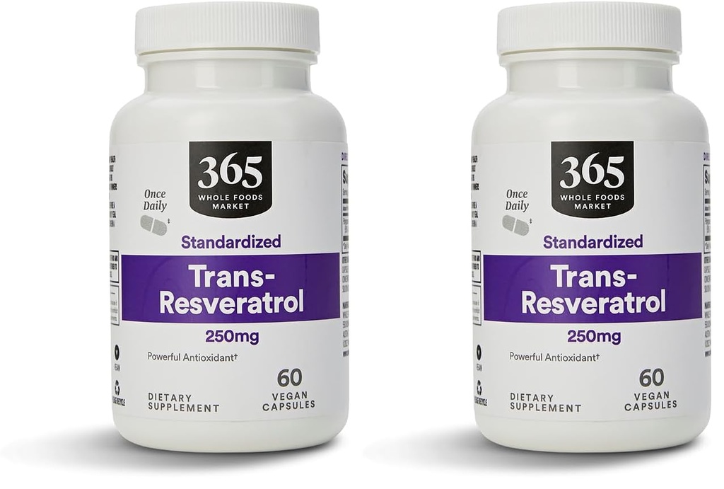 Celoten trg živil, Transresveratrol 250Mg, 60 kapsul (paket po 2)