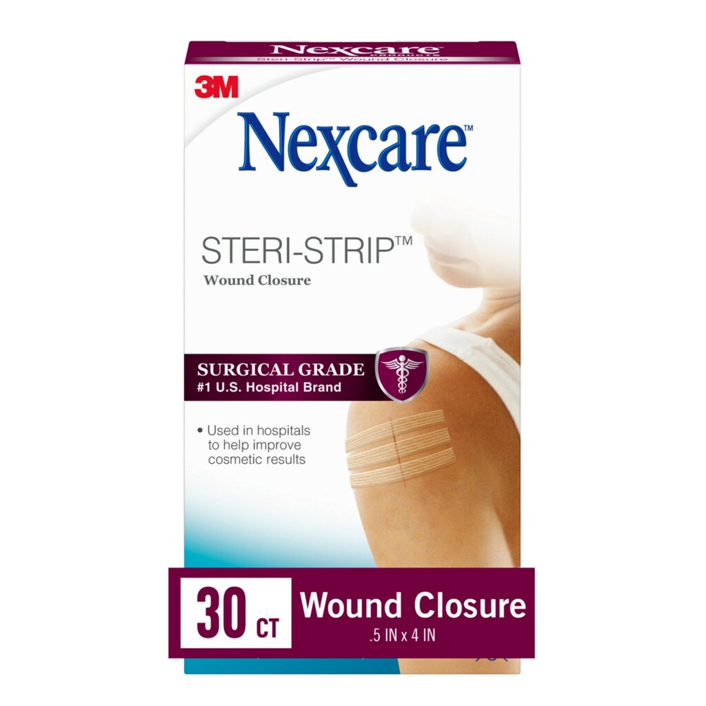 Nexcare Steri-Strip Rane zaprtje, Zadihani stripi imajo majhne rane trdno zaprta, Velika po užitkih ali spone - 30 Rane zaprtje