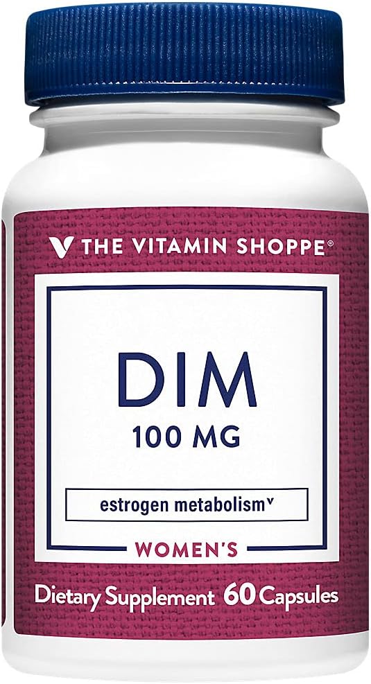 Vitaminska trgovina DIM 100MG z ekstraktom bioperine črnega popra, podpira estrogen Presnova za zdravje žensk (60 kapsul)