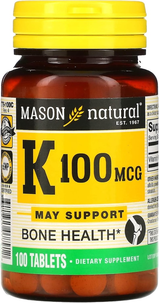 MASON NARAVNI vitamin K, 100 μg, 100 tablet