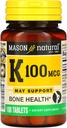 MASON NARAVNI vitamin K, 100 μg, 100 tablet