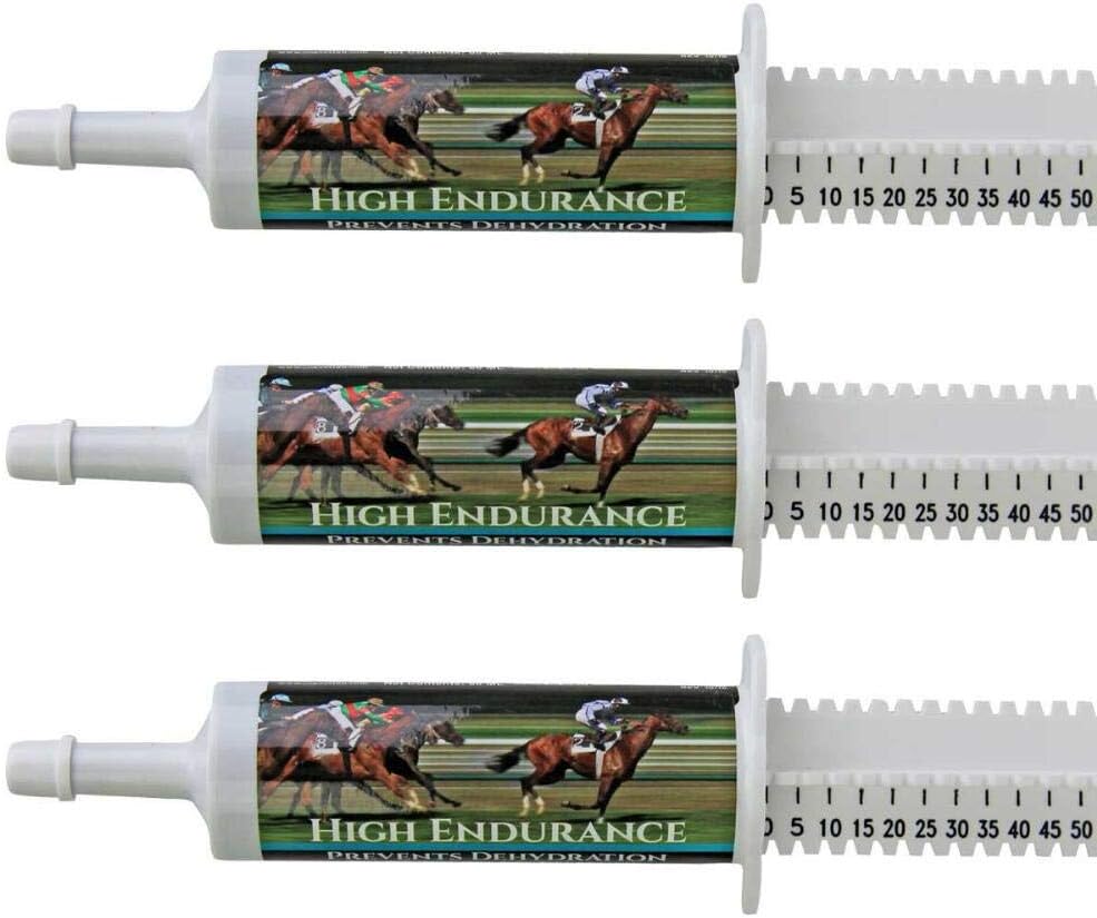 Visoka vzdržljivost oralne paste konji dopolnilo za konje—3-Pack. Elektroliti, vitamini in minerali za preprečevanje dehidracije. Tri 60-ml lahke brizge. Cox Veterinarski laboratorij, narejen v ZDA.