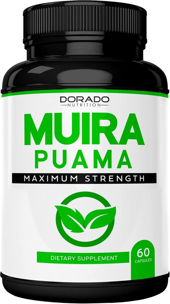 Muira Puama Root Extract 1000mg za moške in ženske - Premium kapsule - 60 Count - Zero Fillers - Tretji Pary Tested - Gluten Free & Non-GMO - ZDA Made - Kakovost garancije - Tested for Potence & Čistost