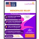 Menopause & Perimenopavze Relief Patch – Hot Flash, Mood & Symptom Podpora – Black Cohosh, Ashwagandha & More – 30 Topičnih obližev – ZDA Made by Live to Shine