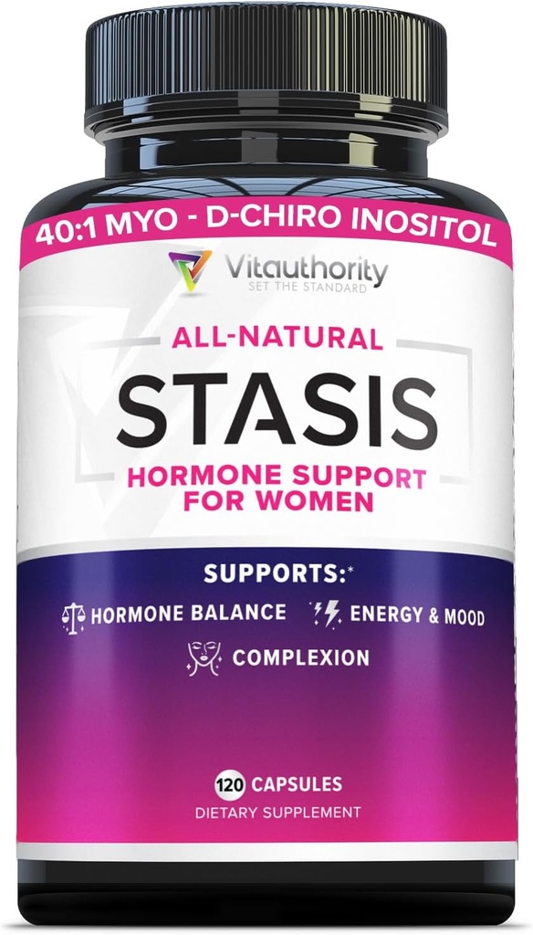 Ženski hormonski dodatek - 40:1 Myo-Inositol & D-Chiro Inositol Mešanica z DIM za hormonsko ravnovesje za ženske - ženske zdravje Vitamin za kožo energijo in podporo cikel (1 mesec)