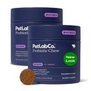 PetLab Co. Probiotiki za pse, podpora Gut zdravje, občasno driska, prebavna zdravje in sezonske alergije - losos aroma - pakiranje maj - 30 Soft Chews Pack po 2