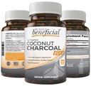 Aktiviran kakav Charcoal 1200 mg, 180 kapsul - tablete za prebavni sistem, napenjanje, vegan (1 steklenička)